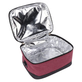USB Heating Insulation Bag Portable Electric Heating Food Container Constant Temperature Heating Bag for Outdoor Wine Red