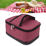 USB Heating Insulation Bag Portable Electric Heating Food Container Constant Temperature Heating Bag for Outdoor Wine Red