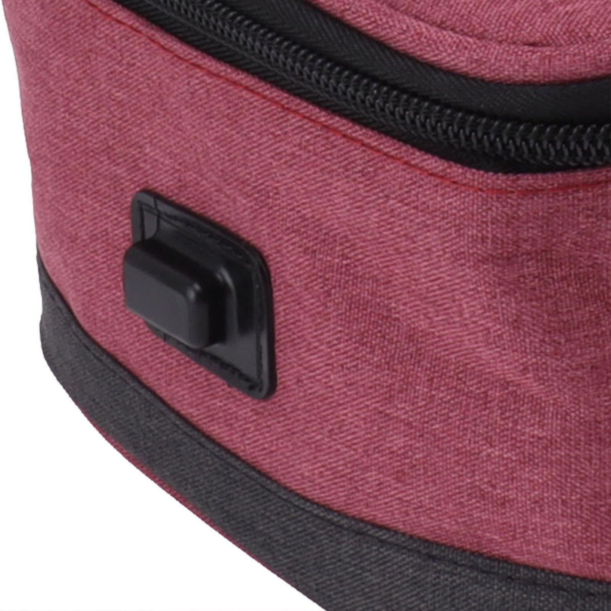 USB Heating Insulation Bag Portable Electric Heating Food Container Constant Temperature Heating Bag for Outdoor Wine Red