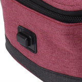 USB Heating Insulation Bag Portable Electric Heating Food Container Constant Temperature Heating Bag for Outdoor Wine Red