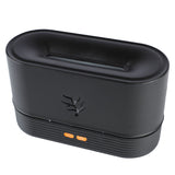 Colorful Flame Air Aroma Diffuser Humidifier Mini Noiseless Essential Oil Diffuser for Home Office Black
