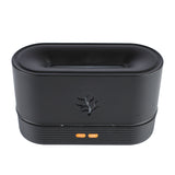 Colorful Flame Air Aroma Diffuser Humidifier Mini Noiseless Essential Oil Diffuser for Home Office Black