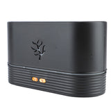 Colorful Flame Air Aroma Diffuser Humidifier Mini Noiseless Essential Oil Diffuser for Home Office Black - 45-Degree Angle