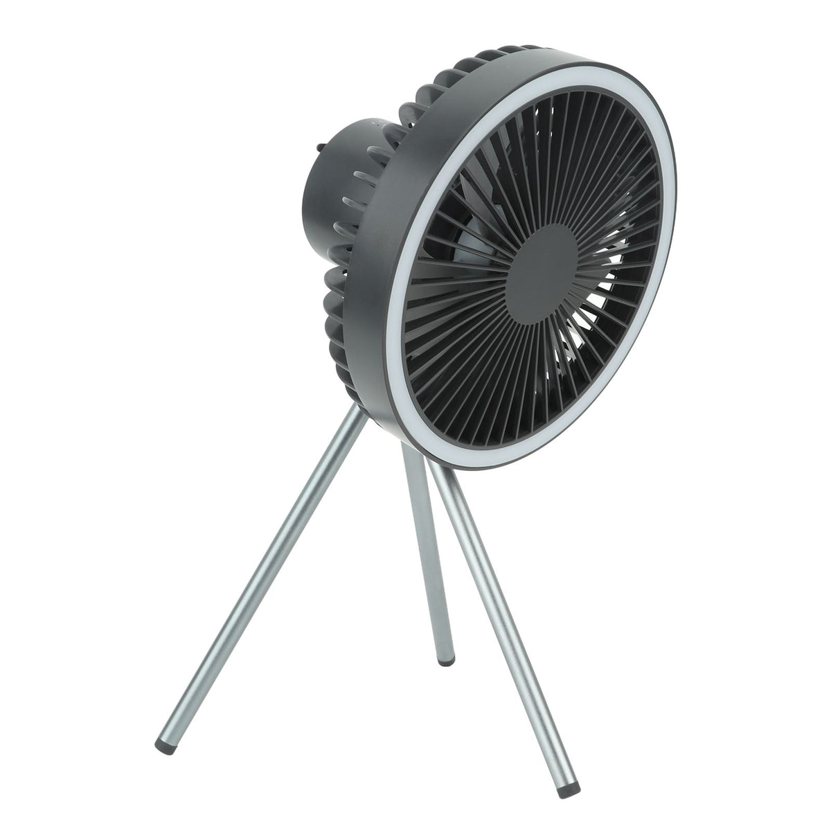 10000mAh USB Tripod Camping Fan Outdoor Portable Camping Fan with Light Power Bank Gray