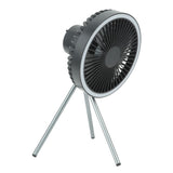10000mAh USB Tripod Camping Fan Outdoor Portable Camping Fan with Light Power Bank Gray