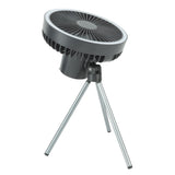 10000mAh USB Tripod Camping Fan Outdoor Portable Camping Fan with Light Power Bank Gray