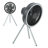 10000mAh USB Tripod Camping Fan Outdoor Portable Camping Fan with Light Power Bank Gray - Extra Image