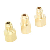3pcs Air Conditioner Brass Adapter Durable Vacuum Adapter Portable Charging Vacuum Port Adapter for Home Appliances - Side View