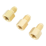 3pcs Air Conditioner Brass Adapter Durable Vacuum Adapter Portable Charging Vacuum Port Adapter for Home Appliances - Top-Down View