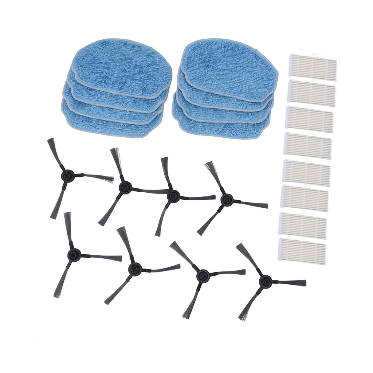 Robotic Vacuum Cleaner Accessories Kit Mop Cloth Side Brush Filter Parts Replacement For Mannv BR150 BR151