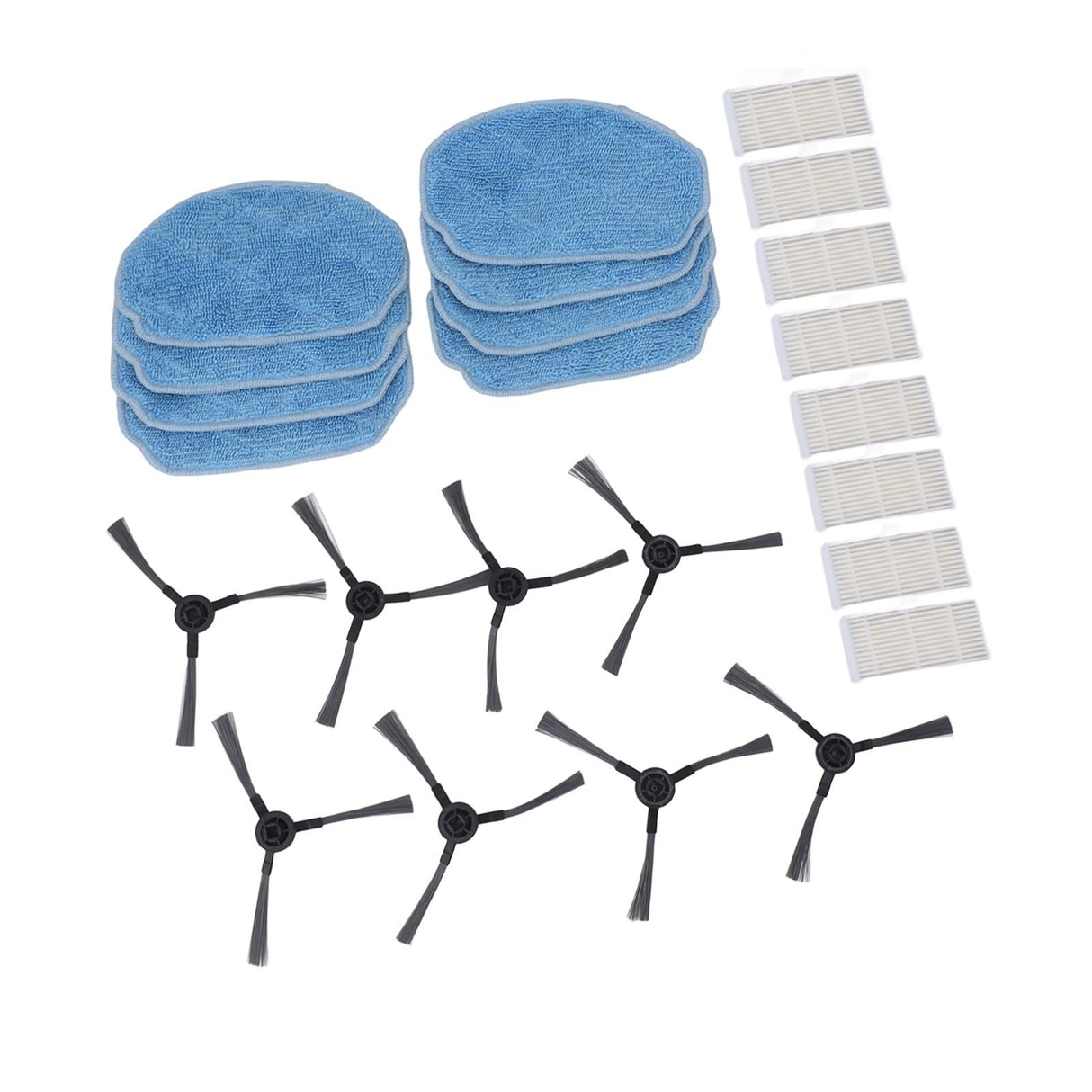 Robotic Vacuum Cleaner Accessories Kit Mop Cloth Side Brush Filter Parts Replacement For Mannv BR150 BR151