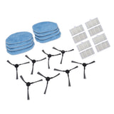 Robotic Vacuum Cleaner Accessories Kit Mop Cloth Side Brush Filter Parts Replacement For Mannv BR150 BR151