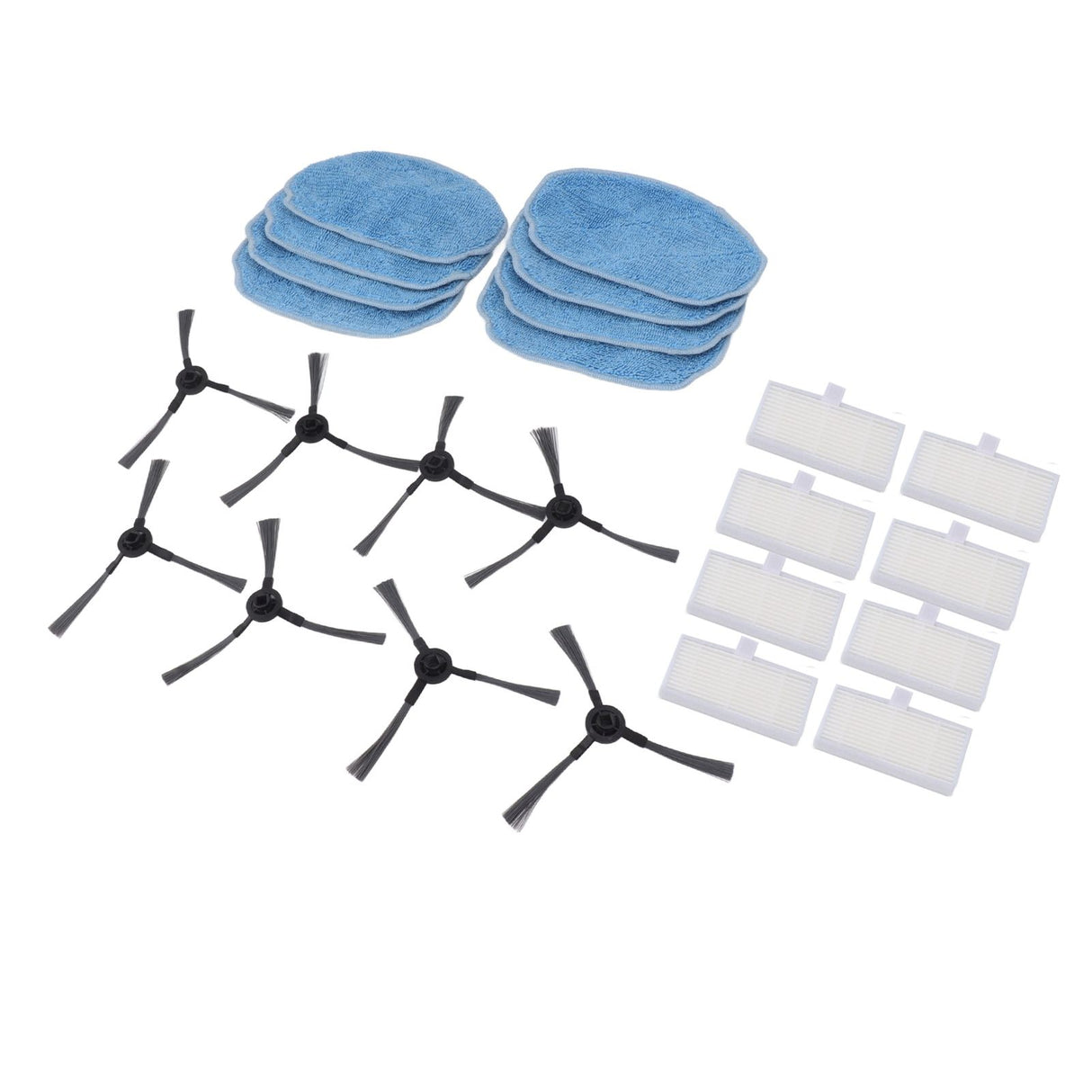 Robotic Vacuum Cleaner Accessories Kit Mop Cloth Side Brush Filter Parts Replacement For Mannv BR150 BR151