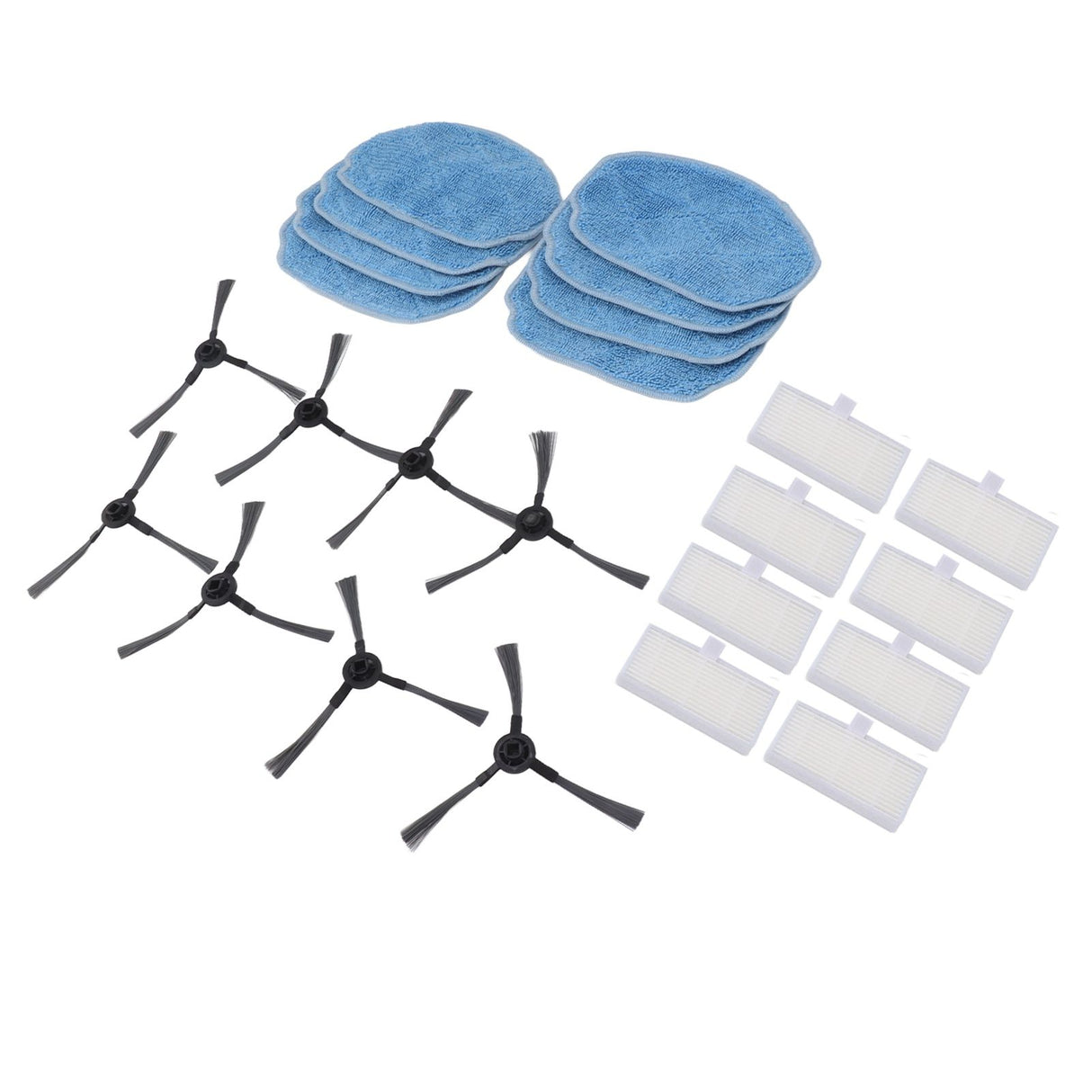 Robotic Vacuum Cleaner Accessories Kit Mop Cloth Side Brush Filter Parts Replacement For Mannv BR150 BR151