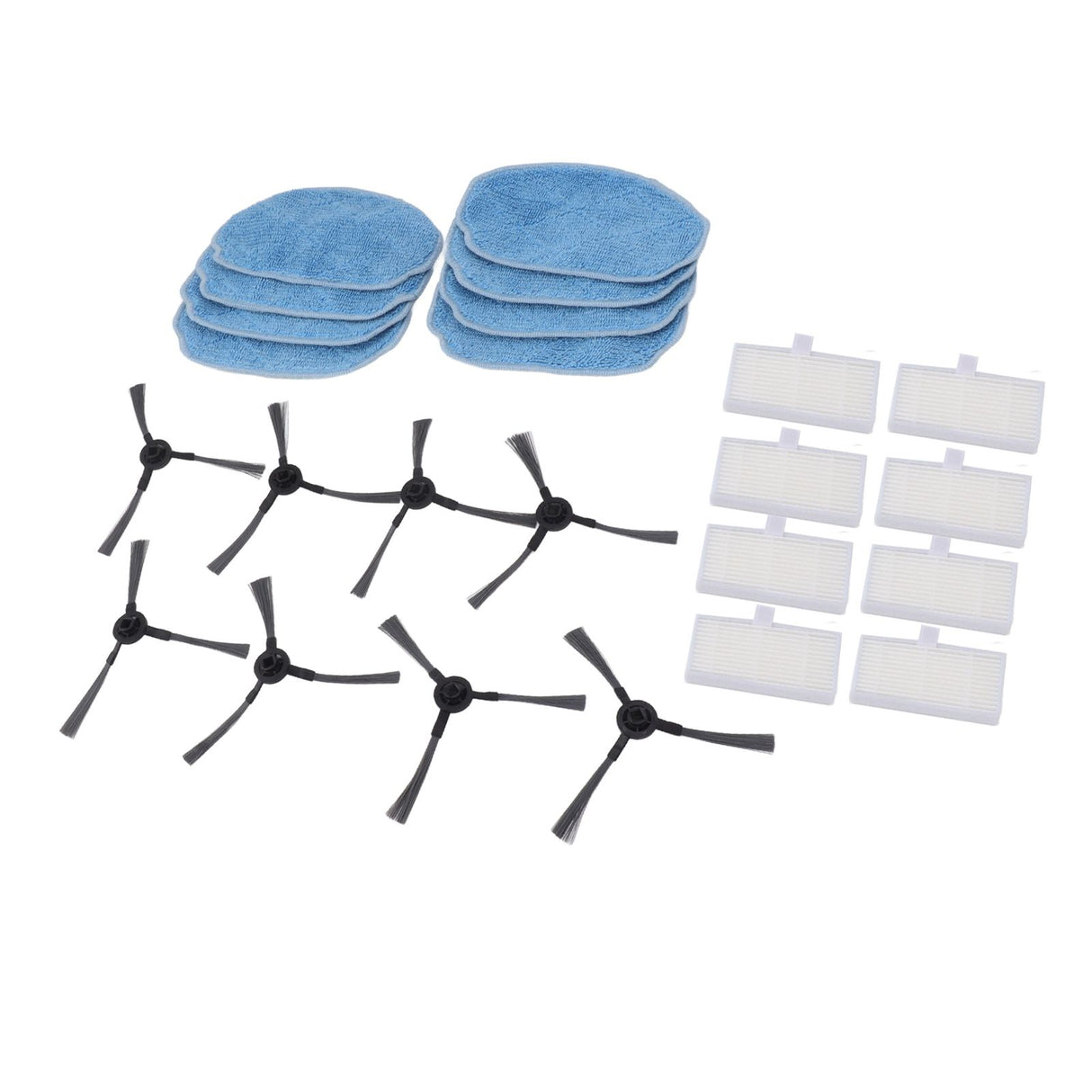 Robotic Vacuum Cleaner Accessories Kit Mop Cloth Side Brush Filter Parts Replacement For Mannv BR150 BR151