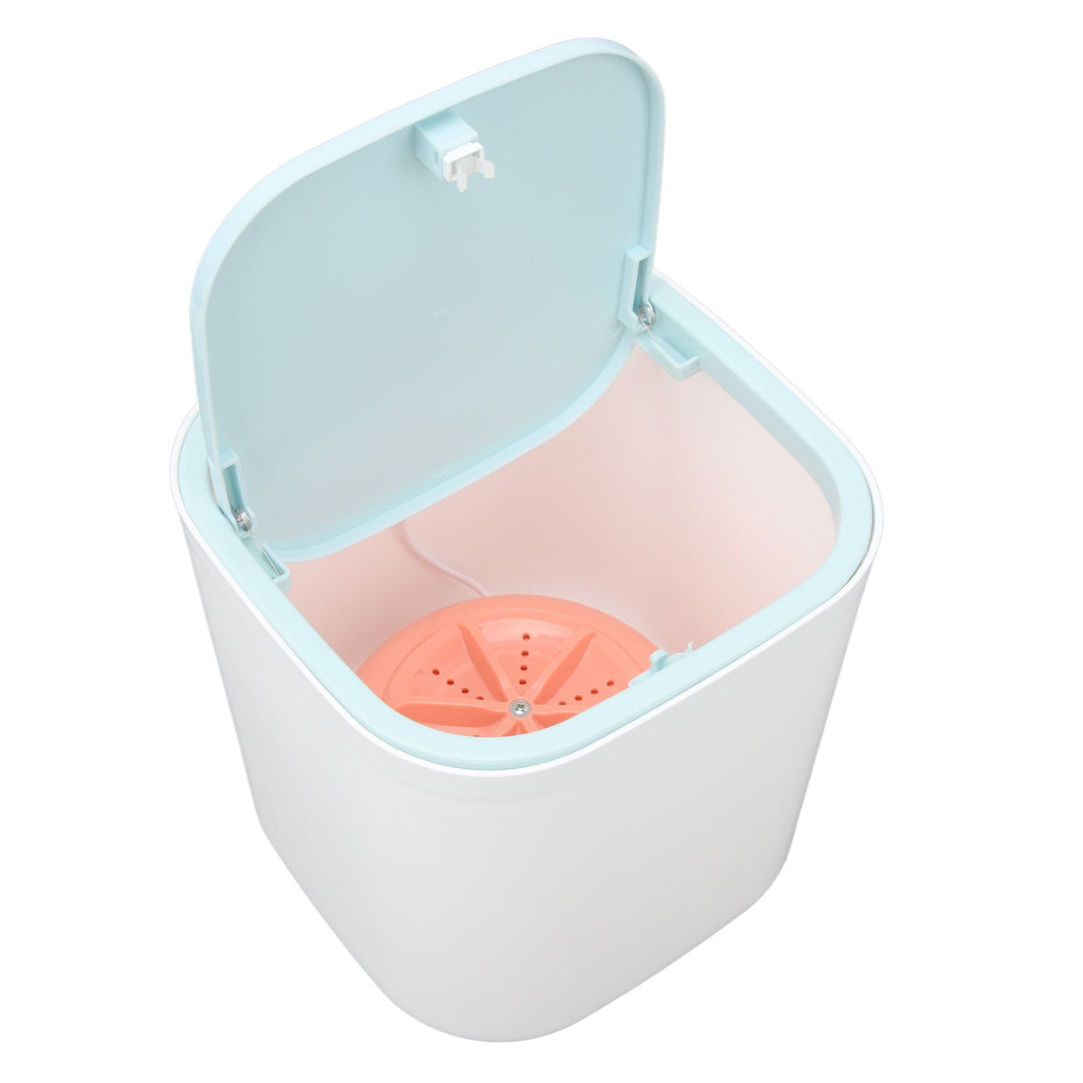 Portable Mini Washing Machine Ultrasonic USB Desktop Washer for Underwear Socks Baby Clothes Travel 3.8L 5V Pink