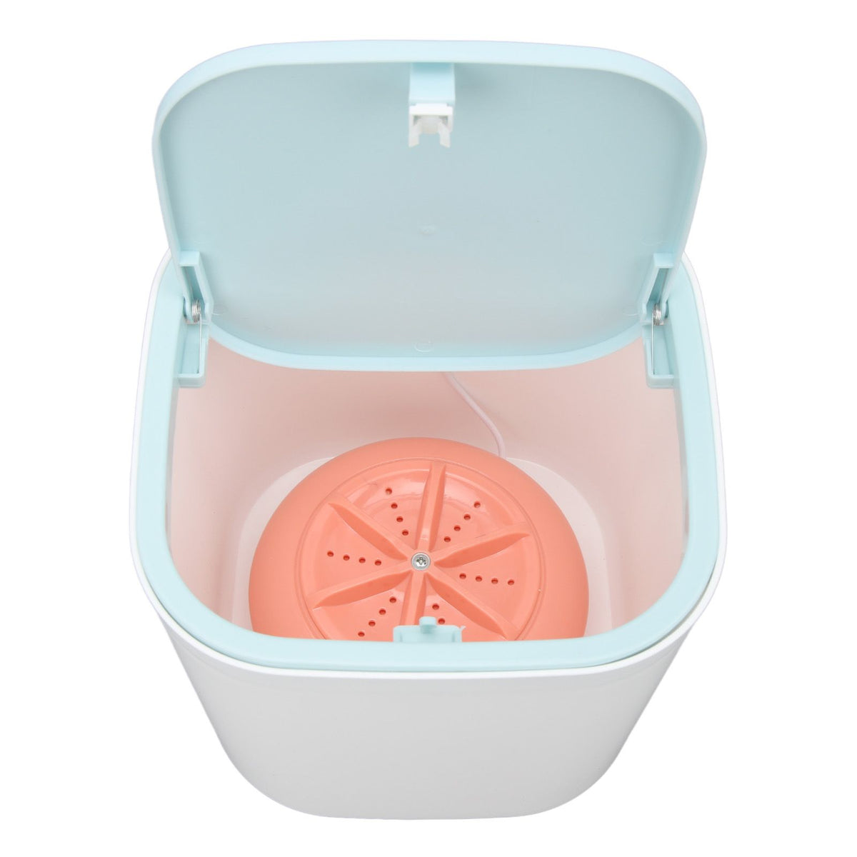 Portable Mini Washing Machine Ultrasonic USB Desktop Washer for Underwear Socks Baby Clothes Travel 3.8L 5V Pink