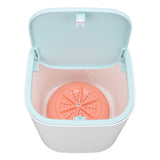 Portable Mini Washing Machine Ultrasonic USB Desktop Washer for Underwear Socks Baby Clothes Travel 3.8L 5V Pink