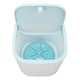 Portable Mini Washing Machine Ultrasonic USB Desktop Washer for Underwear Socks Baby Clothes Travel 3.8L 5V Blue
