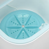 Portable Mini Washing Machine Ultrasonic USB Desktop Washer for Underwear Socks Baby Clothes Travel 3.8L 5V Blue - Extra Image