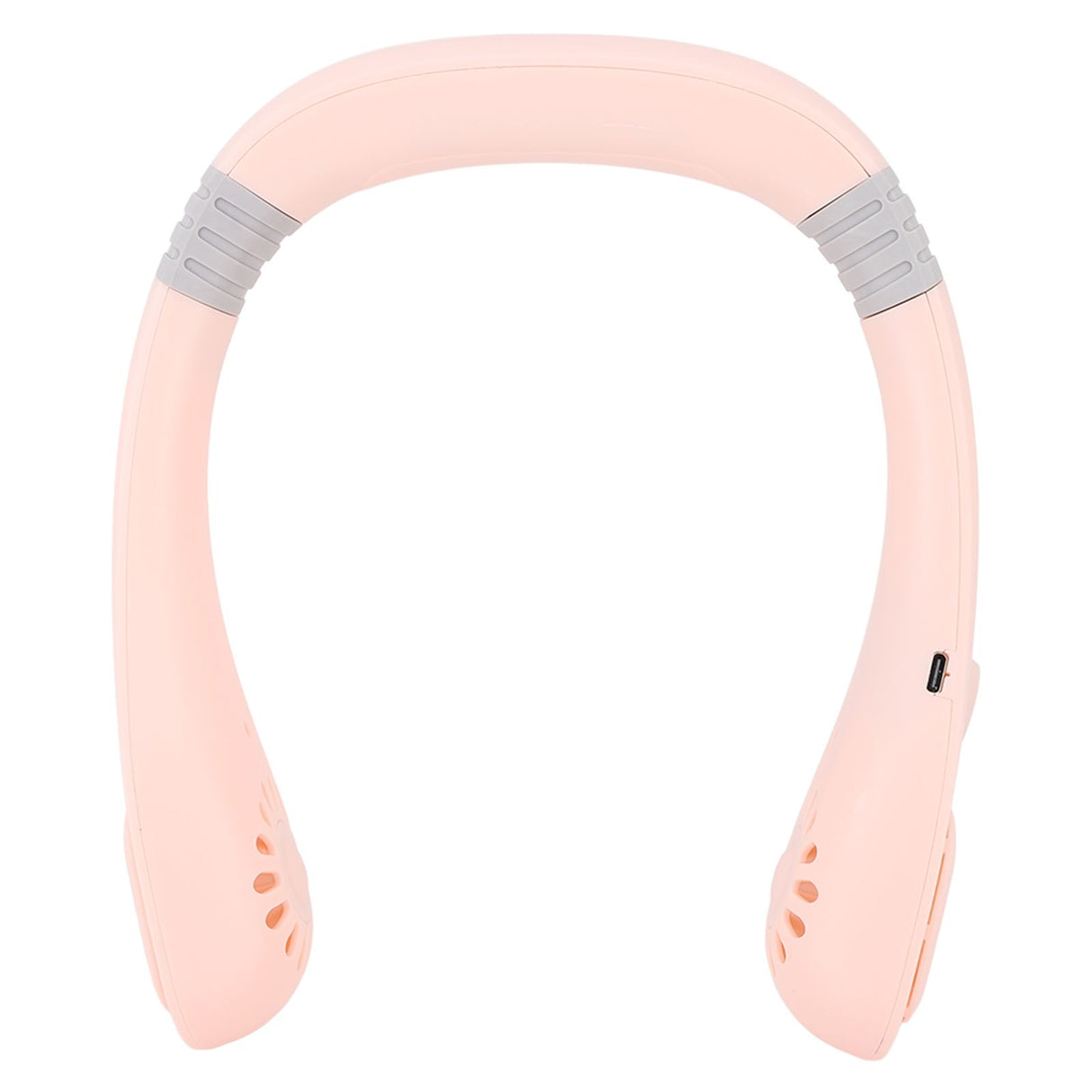 Portable Neck Fan USB Powered Digital Display 5 Gears Cooling Hanging Neck Bladeless Fan for Outdoor Sports Travel Sakura Pink