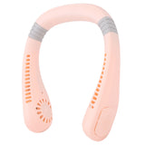 Portable Neck Fan USB Powered Digital Display 5 Gears Cooling Hanging Neck Bladeless Fan for Outdoor Sports Travel Sakura Pink - Extra Image