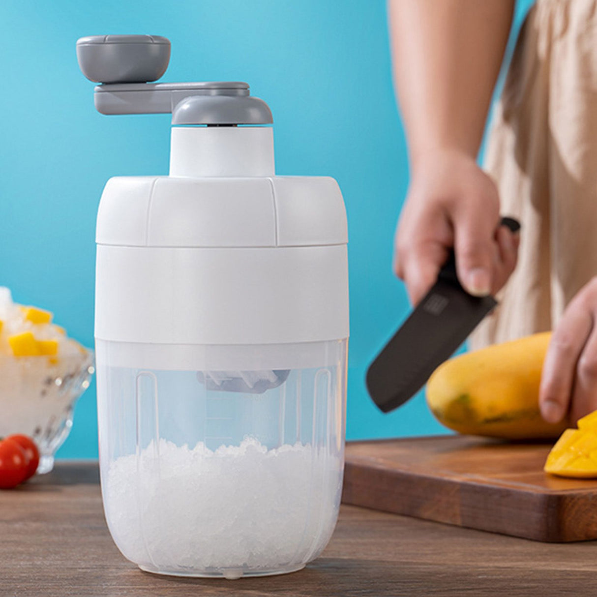 Manual Shaved Ice Snow Cone Maker Thickened Stainless Steel Blade Hand Ice Shaving Machine