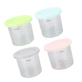 4Pcs Plastic Ice Cream Cans Replacement for Ninja NC299AMZ NC300s Series Creami Ice Cream Makers - 45-Degree Angle