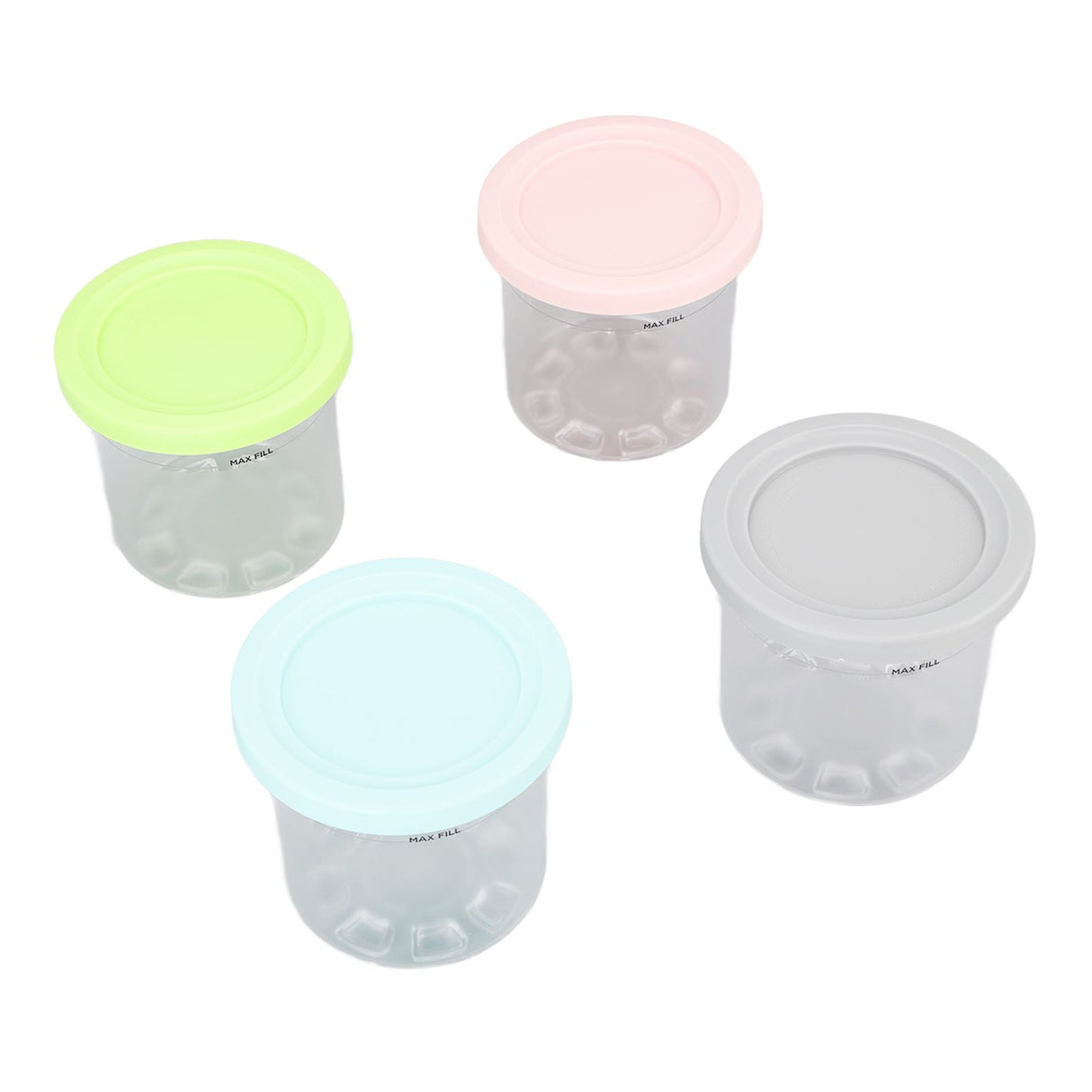 4Pcs Plastic Ice Cream Cans Replacement for Ninja NC299AMZ NC300s Series Creami Ice Cream Makers