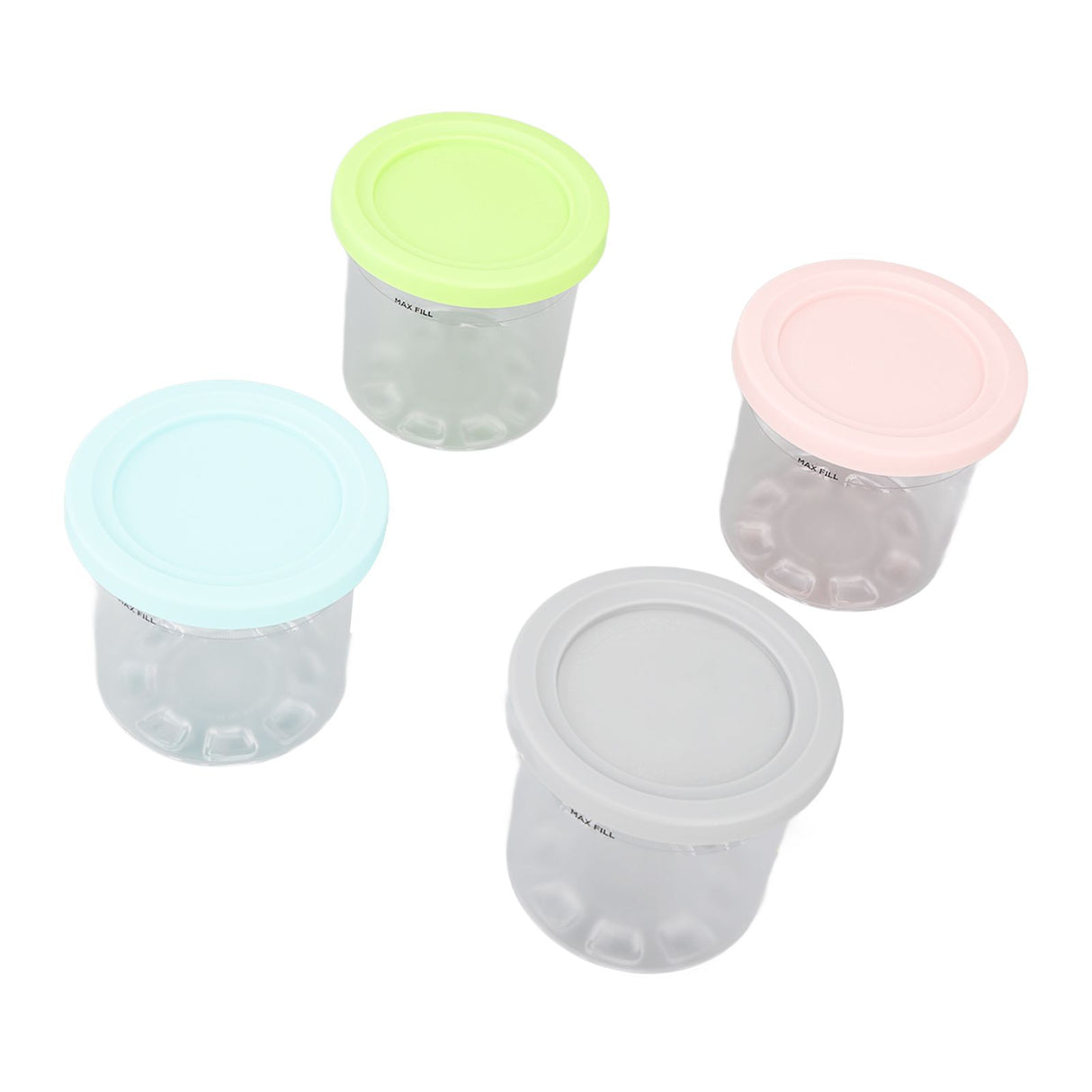 4Pcs Plastic Ice Cream Cans Replacement for Ninja NC299AMZ NC300s Series Creami Ice Cream Makers