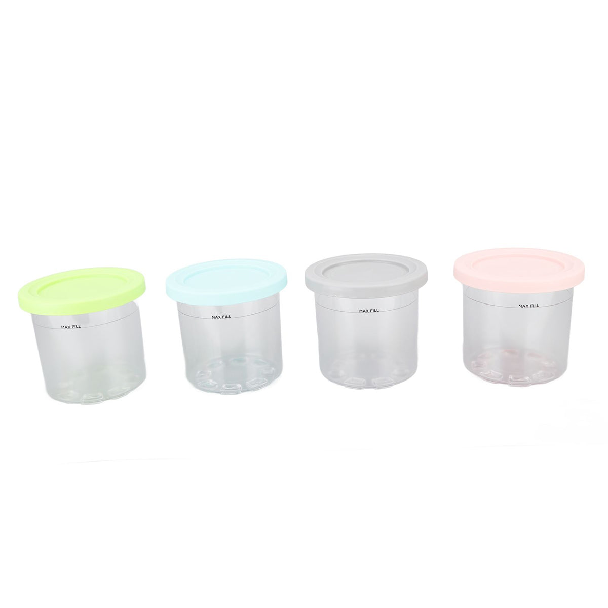 4Pcs Plastic Ice Cream Cans Replacement for Ninja NC299AMZ NC300s Series Creami Ice Cream Makers