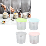 4Pcs Plastic Ice Cream Cans Replacement for Ninja NC299AMZ NC300s Series Creami Ice Cream Makers