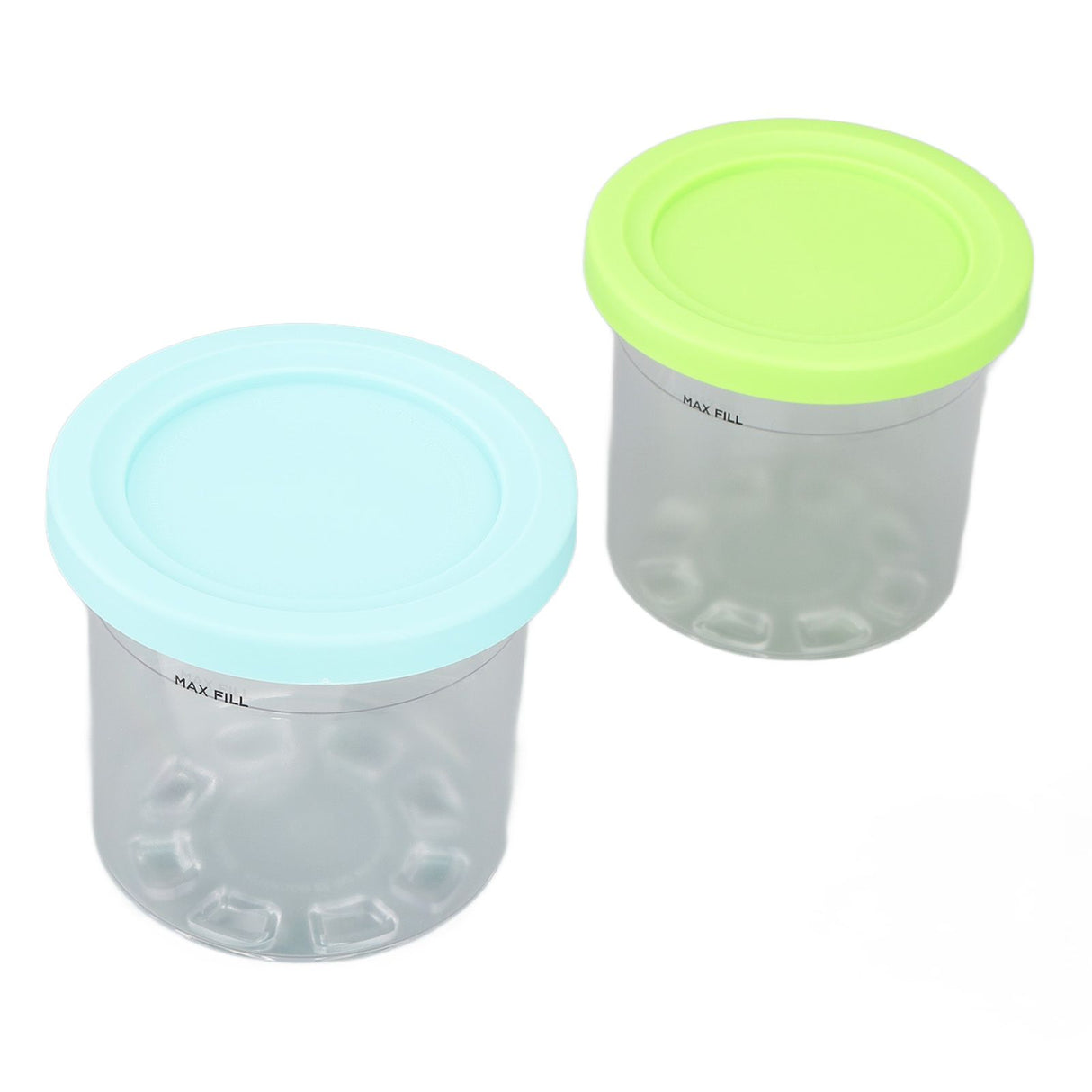 2PCS Ice Cream Pints Cup 600ml Ice Cream Container Storage Jar for Ninja NC299AMZ NC300s Blue and Green