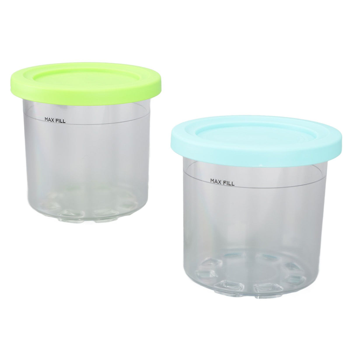 2PCS Ice Cream Pints Cup 600ml Ice Cream Container Storage Jar for Ninja NC299AMZ NC300s Blue and Green