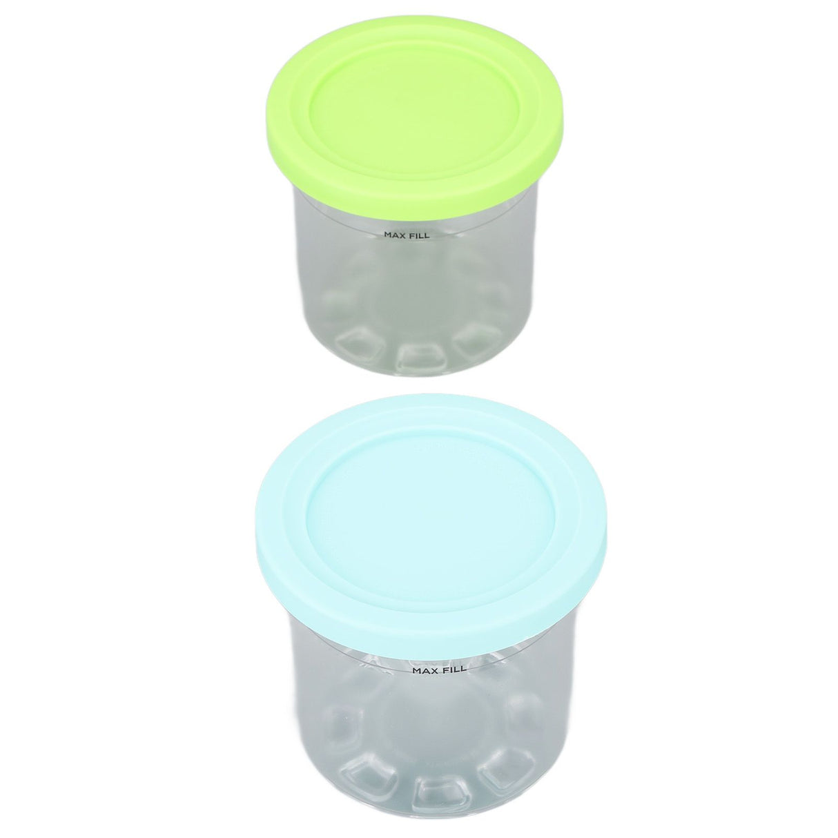 2PCS Ice Cream Pints Cup 600ml Ice Cream Container Storage Jar for Ninja NC299AMZ NC300s Blue and Green