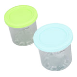 2PCS Ice Cream Pints Cup 600ml Ice Cream Container Storage Jar for Ninja NC299AMZ NC300s Blue and Green - Extra Image