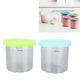2PCS Ice Cream Pints Cup 600ml Ice Cream Container Storage Jar for Ninja NC299AMZ NC300s Blue and Green