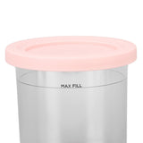 2PCS Ice Cream Pints Cup 600ml Ice Cream Container Storage Jar for Ninja NC299AMZ NC300s Grey and Pink