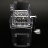 Portable Ice Crusher 1.25L Hand Cranked DIY Manual Shaved Ice Chopper Machine for Home Outdoor Camping Use Transparent