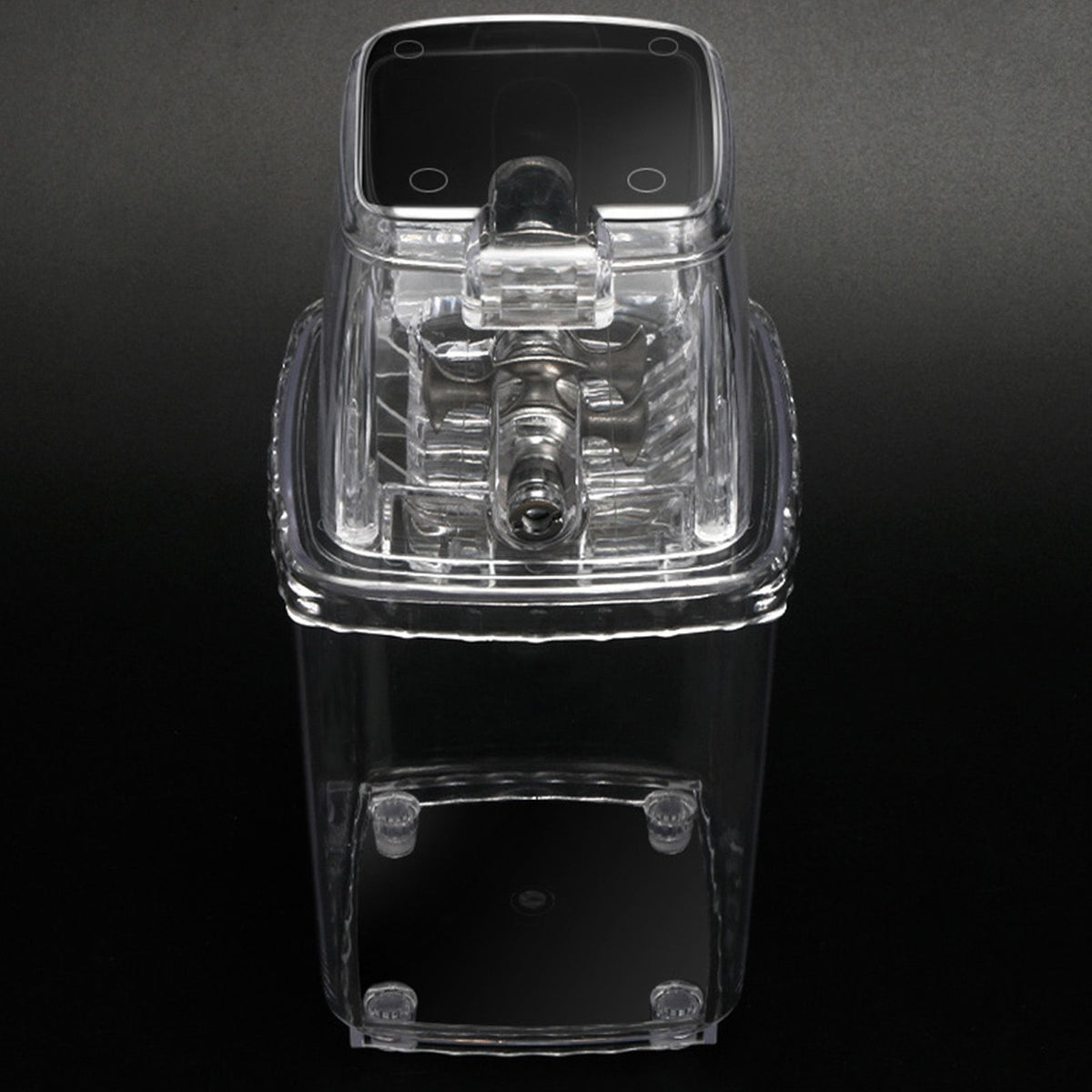 Portable Ice Crusher 1.25L Hand Cranked DIY Manual Shaved Ice Chopper Machine for Home Outdoor Camping Use Transparent