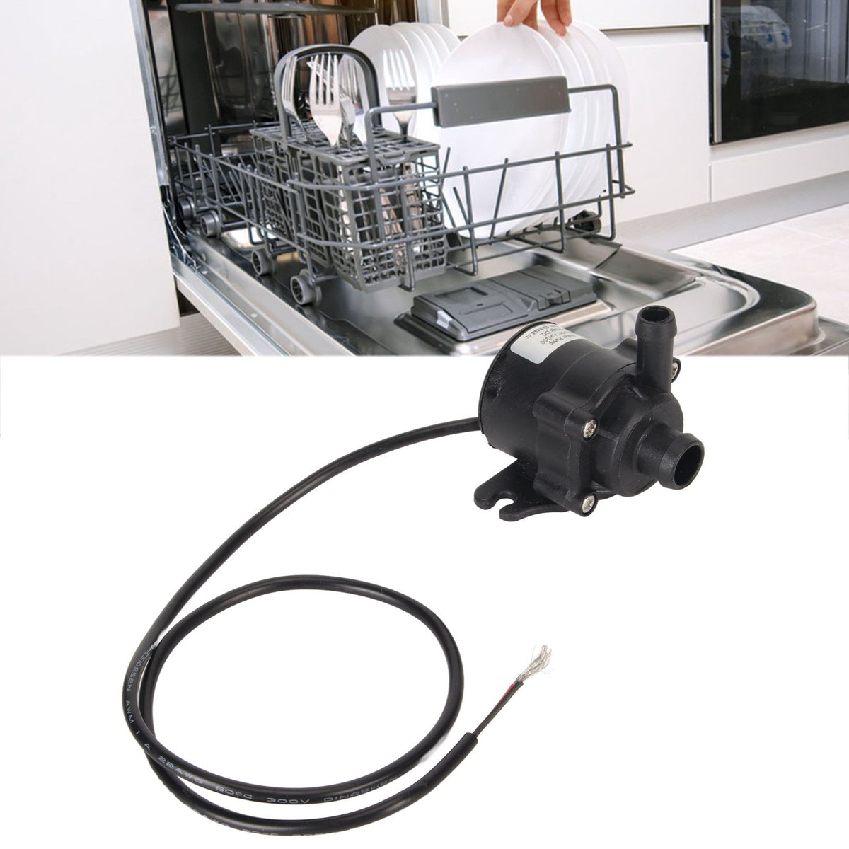 Ice Machine Water Pump 5W Brushless Large Flow Low Running Noise Water Circulation Pump for Dishwashers Beverage Coffee Tea Machines DC 12V