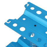 RC Car Work Stand Aluminum Repair Workstation Model Repair Table With Accurate Scale 360 Degree Rotation Blue