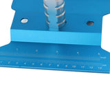 RC Car Work Stand Aluminum Repair Workstation Model Repair Table With Accurate Scale 360 Degree Rotation Blue - Extra Image