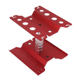 RC Car Work Stand Aluminum Repair Workstation Model Repair Table With Accurate Scale 360 Degree Rotation Red - Top-Down View