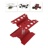 RC Car Work Stand Aluminum Repair Workstation Model Repair Table With Accurate Scale 360 Degree Rotation Red