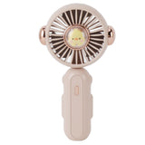 Foldable Mini Fan Cute Lightweight 900mAh Adjustable Low Noise Handheld Fan for Summer Pink - Front View