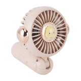 Foldable Mini Fan Cute Lightweight 900mAh Adjustable Low Noise Handheld Fan for Summer Pink - 45-Degree Angle