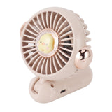 Foldable Mini Fan Cute Lightweight 900mAh Adjustable Low Noise Handheld Fan for Summer Pink