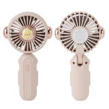 Foldable Mini Fan Cute Lightweight 900mAh Adjustable Low Noise Handheld Fan for Summer Pink
