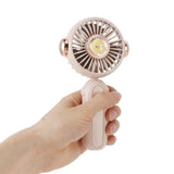 Foldable Mini Fan Cute Lightweight 900mAh Adjustable Low Noise Handheld Fan for Summer Pink